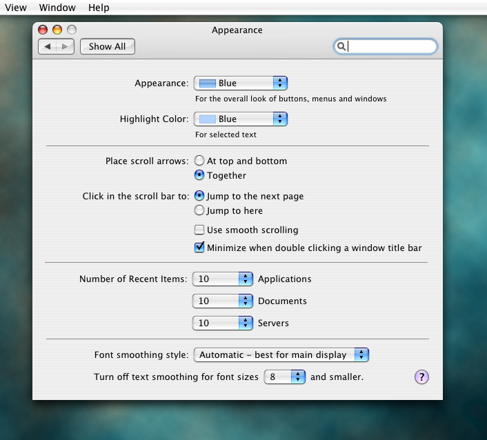 System Appearance 3